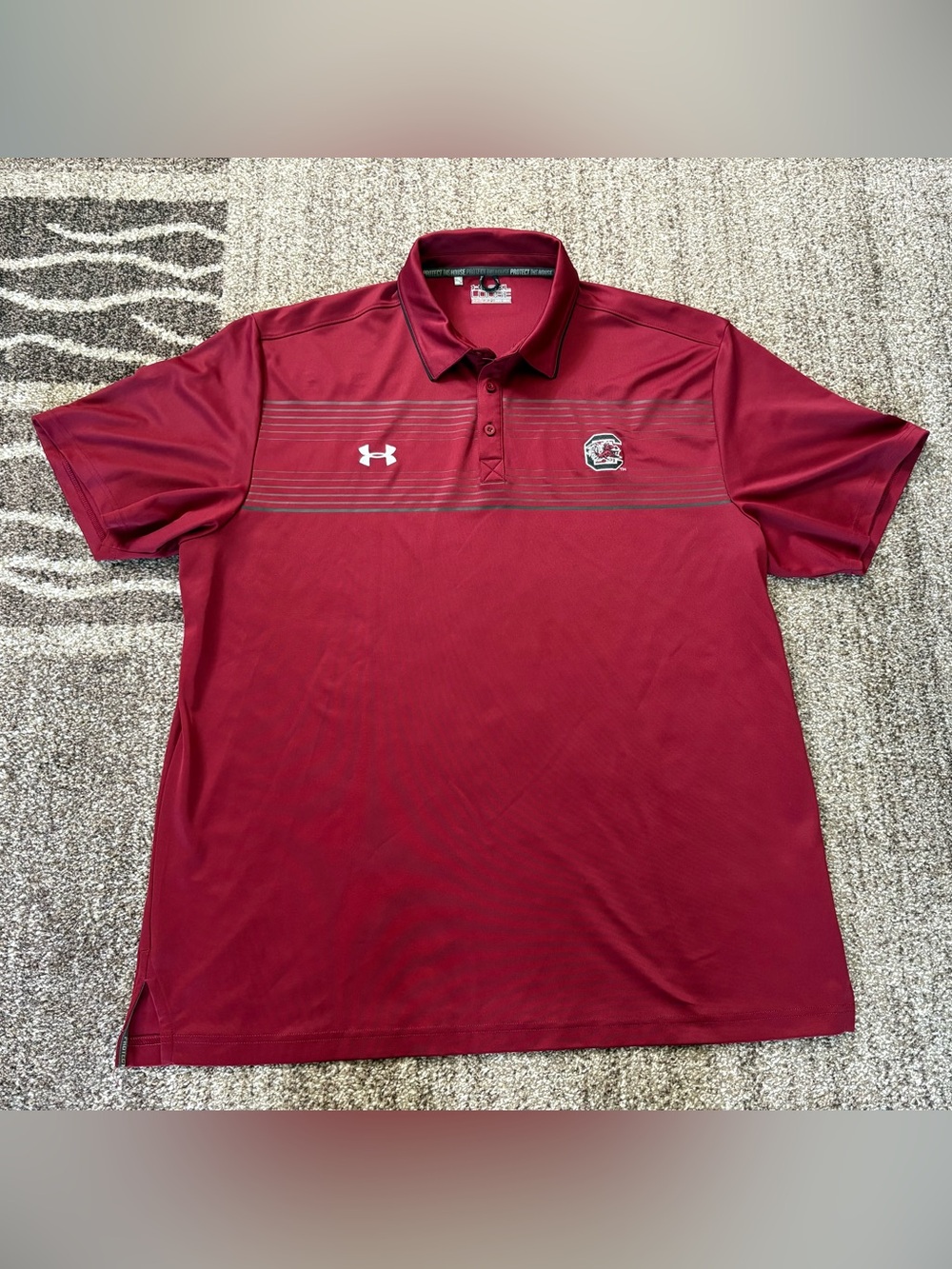 South Carolina Gamecocks Under Armour Loose Heatgear Polo Shirt NCAA 3XL